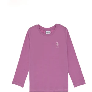 U.S. Polo Assn. Kız Çocuk Fuşya Tişört Basic 50313123-VR023