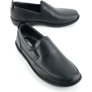 Erkek Yazlık Iç Dış  Deri Ortopedik Rahat Klimalı Taban Boğazdan Lastikli Esnek Günlük Ayakkabı