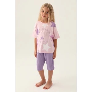 U.S. Polo Assn. Kız Çocuk Lila Şortlu Alt Üst Takım 50315466-VR050