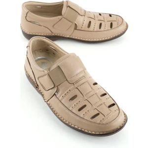 Erkek Yazlık Iç Dış  Deri Ortopedik Rahat Klimalı Taban Lastikli Esnek Üst Kemerli Günlük Ayakkabı