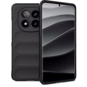 Xiaomi Redmi Note 14 Pro 4g Uyumlu Kılıf Optimum Silikon Siyah + Ekran Koruyucu