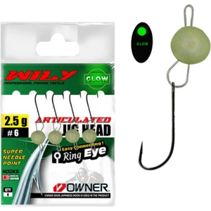 Jig Head Mafsallı Owner Iğneli - Glow