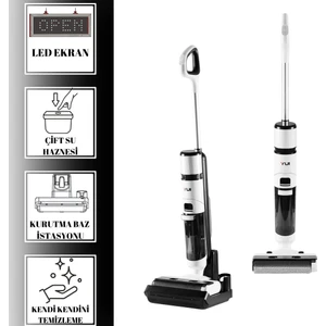 DS25 Pro Max Dijital Ekranlı Islak-Kuru Zemin Temizleyici Dikey Süpürge ve Mop