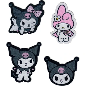 Ütü ile Yapışan Dokuma Arma Seti Patch Yama Kuromi, Melody, Melodi - Çocukların Eğlenceli ve Yaratıcı Zaman Geçirmesi Için Tasarlanmış Kuromi & My Melody Modeli