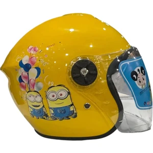 Minions Desenli Sarı Çocuk Kaskı