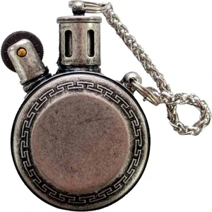 Als retro Tarz Yuvarlak Metal Benzinli Çakmak, zamansız Şıklık