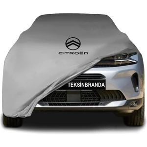 Citroen C5 Aircross (2017 - ) Gri Kumaş Araba Branda Logolu Kumaş Araba Brandası Penye Oto Branda