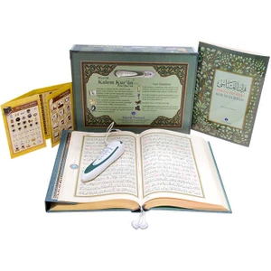 Kuran Okuyan Kalem Seti (Yeşil, Orta Boy, Lüks Kutulu)
