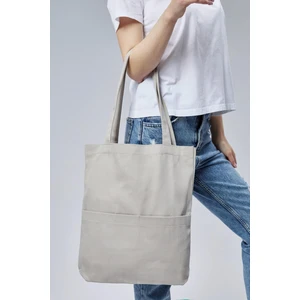 Çınar Bez Çanta 3 Cepli Gri Gabardin Çanta