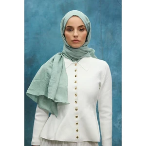 Cs Camellia Scarf Bambu Kraş Şal - Yağ Yeşili