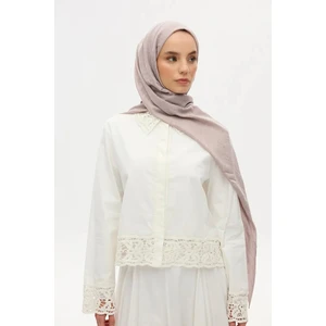 Cs Camellia Scarf Bambu Kraş Şal - Yağ Yeşili