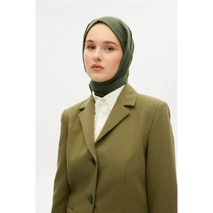 Cs Camellia Scarf Bambu Kraş Şal - Yağ Yeşili