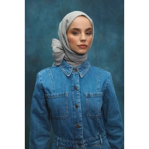 Cs Camellia Scarf Bambu Kraş Şal - Yağ Yeşili