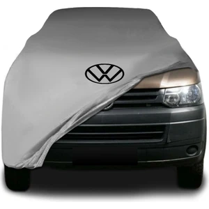Volkswagen Transporter T5 2003 - 2015  Gri Kumaş Araba Branda Logolu Kumaş Araba Brandası Penye Oto Branda