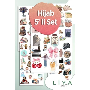 Hijab Sticker Set Müslim Sticker 5 Sayfa Sticker  Ajanda Bullet Journal Için Uygun Set