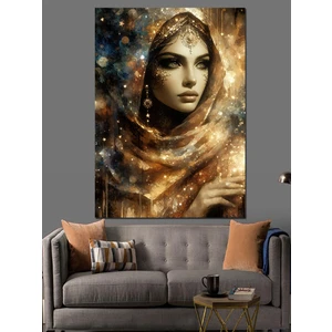 Arap Kadın Dekoratif Kanvas - Mdf Ahşap Tablo