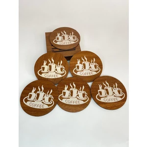 Desenlı Bardak Altlığı 6'lı Set