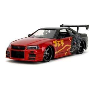 Jada 1:24 Ölçekli Araba Godzilla 2002 Nissan Skyline Gt-R (R34)