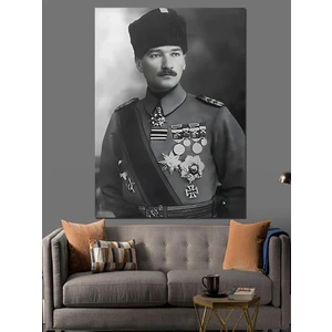 Mustafa Kemal Atatürk Dekoratif Kanvas - Mdf Ahşap Tablo