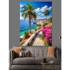 Sahil Evi Dekoratif Kanvas - Mdf Ahşap Tablo