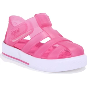 S10171 Star Fuşya Ortopedik Günlük Kız Çocuk Sandalet