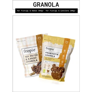 Yer Fıstığı Kakao ve Probiyotik Yer Fıstığı Çikolata granola Paketi x2