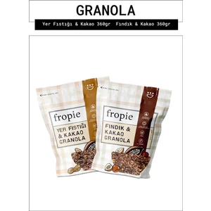 Yer Fıstığı Kakao ve Fındık Kakao Granola Paketi x 2