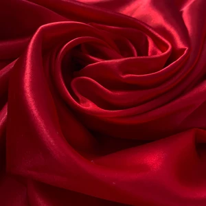 Kırmızı Saten Kumaş 150 cm En ( Ithal Saten )