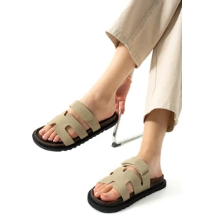 Merry Cırtlı Rahat Taban Süet Kadın Terlik