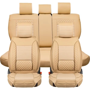 Kia Sorento Yeni Yarı Deri Platin Serisi Oto Koltuk Kılıfı Tam Set Bej