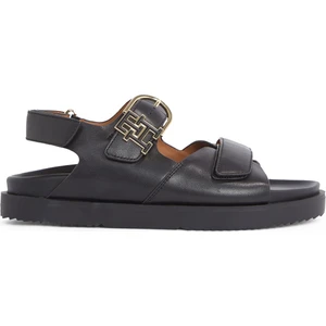 Tommy Hilfiger Deri Siyah Kadın Sandalet FW0FW08799