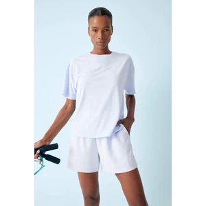 Oversize Geniş Kalıp Bisiklet Yaka Modal Kısa Kollu Tişört E2932AX25SM