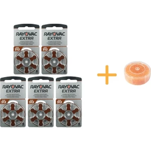 Extra 312 Numara Işitme Cihazı Pili (5 Paket x 6 Adet = 30 Adet Pil) + Hediye Işitme Cihazı Nem Alıcı Tablet
