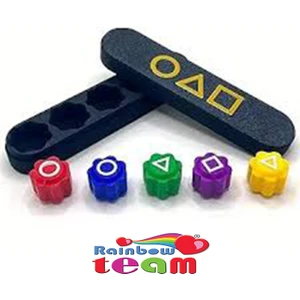 Rainbow Team ,kumlu Squid Game Oyun 5 Taş Seti Renkli Taş Gonggi, Beş Taş, Kalamar Oyunu