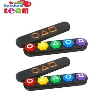 Rainbow Team , 2 Li Ürün Kumlu Squid Game Oyun 5 Taş Seti Renkli Taş Gonggi, Beş Taş, Kalamar Oyunu