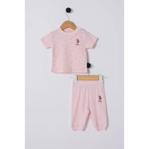 U.S. Polo Assn. Kız Bebek Pembe Bebek Takım