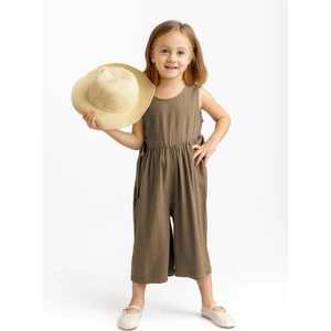 Kolsuz Bağcıklı Tulum 2-7 Yaş Caramel