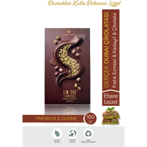 Fishake Dubi Choco Gerçek Dubai Çikolatası Fıstıklı Ve Kadayıflı Dubai Lezzeti ( Krema İçermez ) 100 gr