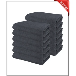 12 Adet Büyük Boy Mikrofiber 50 x 90 cm , Fitness Havlusu , Spor Havlusu , Boya Tutmaz Kuaför Havlusu