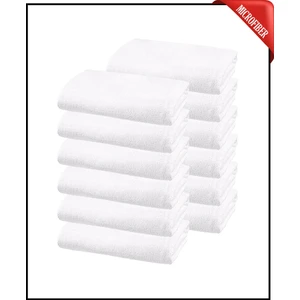 12 Adet Büyük Boy Mikrofiber 50 x 90 cm , Fitness Havlusu , Spor Havlusu , Boya Tutmaz Kuaför Havlusu