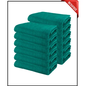 12 Adet Büyük Boy Mikrofiber 50 x 90 cm , Fitness Havlusu , Spor Havlusu , Boya Tutmaz Kuaför Havlusu