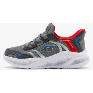 Skechers Meteor-Lights - Brisk-Beams Büyük Erkek Çocuk Gri Işıklı Spor Ayakkabı 403848L Gymt