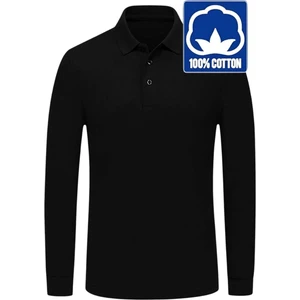 Erkek Çocuk Uzun Kol  Pamuklu Polo Yaka T-Shirt Günlük ve Okul Uniforma Okul T-Shirt
