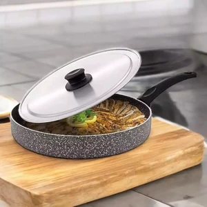 Laurel Kıtchen 28 cm Kapaklı Granit Balık Tava