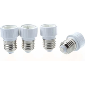 4x E27 - GU10 LED Işık Soketi Adaptör Soketi Adaptör Lamba Ampulü Dönüştürücü Beyaz (Yurt Dışından)