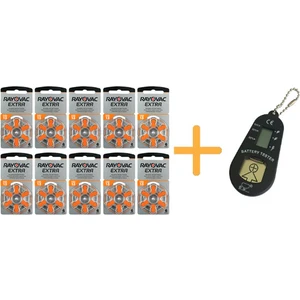Extra 13 Numara Işitme Cihazı Pili (10 Paket x 6 Adet = 60 Adet Pil) + Hediye Işitme Cihazı Pil Ölçer