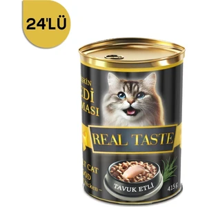 Real Taste Tavuk Etli Yetişkin Kedi Konservesi 415 gr x 24 adet