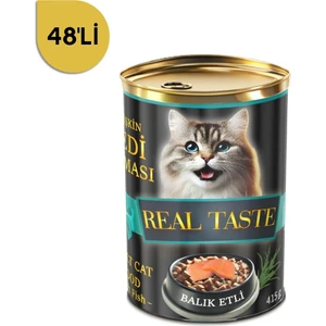 Real Taste Balık Etli Yetişkin Kedi Konservesi 415 gr x 48 adet