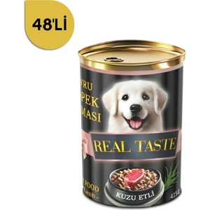 Real Taste Kuzu Etli Yetişkin Köpek Konservesi 415 gr x 48 adet