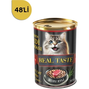 Real Taste Kuzu Etli Yetişkin Kedi Konservesi 415 gr x 48 adet